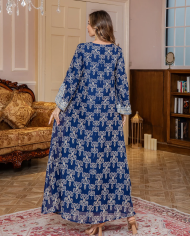 New Arrival Embroidered Floral Dress Ethnic Women's Apparel Elegant Embroidered Midi Dress
