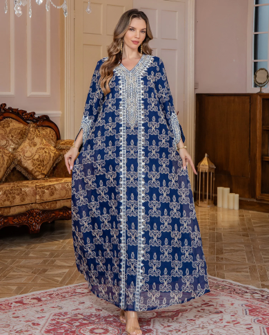 New Arrival Embroidered Floral Dress Ethnic Women's Apparel Elegant Embroidered Midi Dress